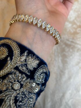 Brazalete luxury zirconias gold - Imagen 5