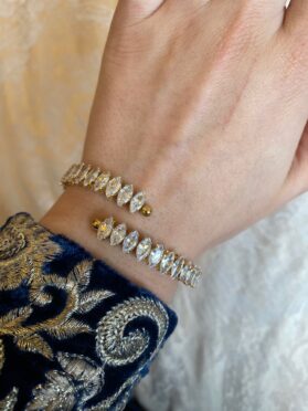 Brazalete luxury zirconias gold - Imagen 6