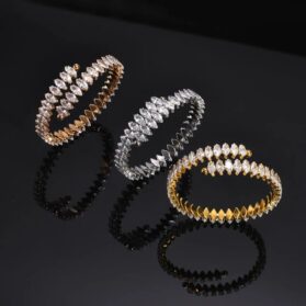 Brazalete luxury zirconias gold - Imagen 4