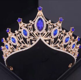 Set de tiara y collar con aretes sophia blue - Imagen 2