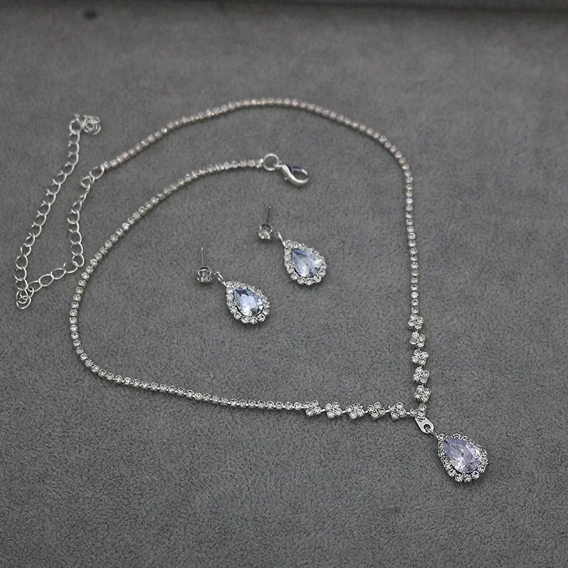 Set de tiara collar con aretes y pulsera harmonia silver - Imagen 2