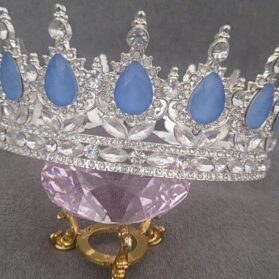 corona alessandra baby blue silver - Imagen 2