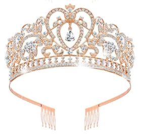 Tiara gota oro rosa