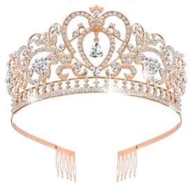 Tiara gota oro rosa