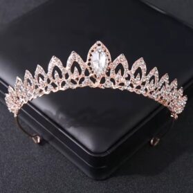 Tiara celeste oro rosa