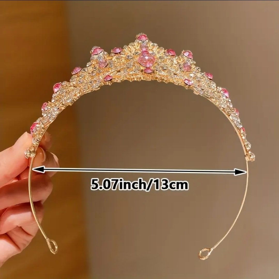 Set de tiara y collar con aretes lady pink 2 - Imagen 3