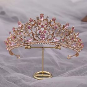 tiara corazón pink gold