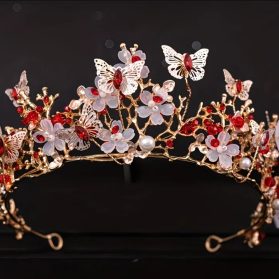 tiara mariposas rubí