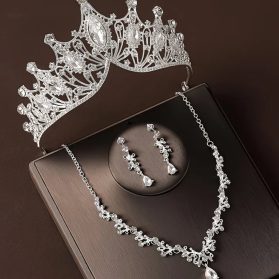 set de tiara y collar con aretes sophiaa silver