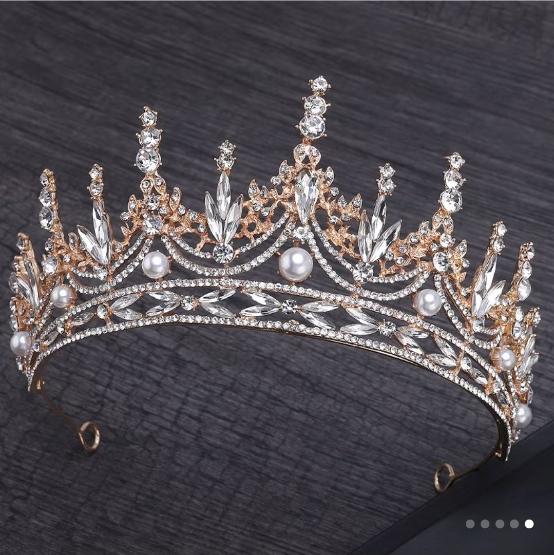 tiara perl gold
