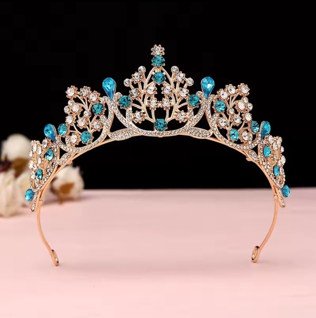 tiara bailarina turquesa