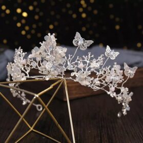 Tiara mariposas silver - Imagen 2