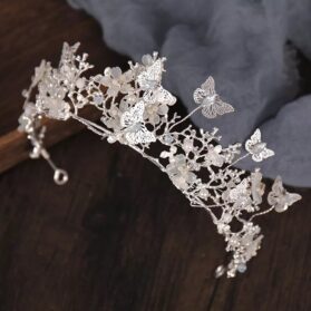 Tiara mariposas silver