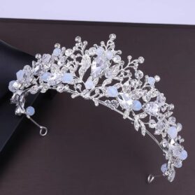 Set de tiara y aretes Rosalia silver - Imagen 2