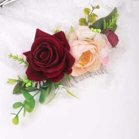 peine floral rosa