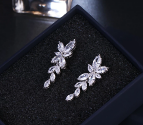 aretes cristal flor - Imagen 2