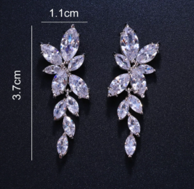 aretes cristal flor - Imagen 3