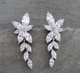 aretes cristal flor