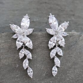 aretes cristal flor