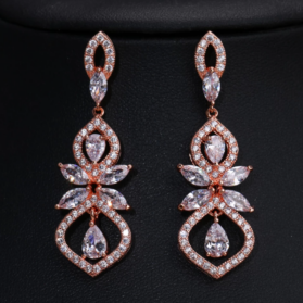 pendientes loto Rose Gold