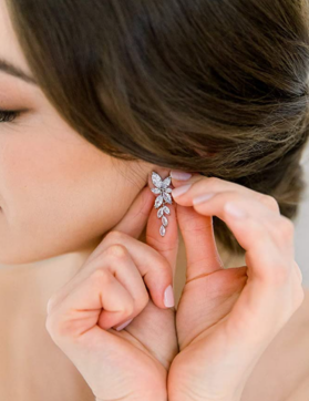 aretes cristal flor - Imagen 4
