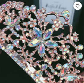 Tiara iris oro rosa tornasol - Imagen 2