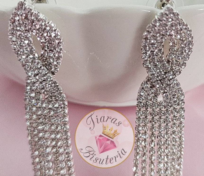 aretes largos brillantes - Imagen 3
