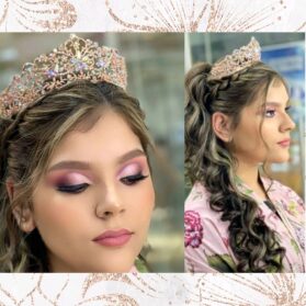 Tiara iris oro rosa tornasol - Imagen 4