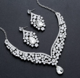 conjunto de collar y aretes marena - Imagen 2