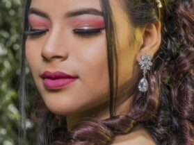 pendientes flor cristales - Imagen 3
