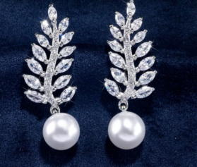 aretes brillos perla