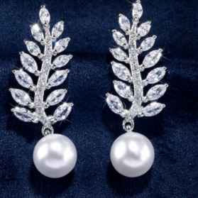 aretes brillos perla