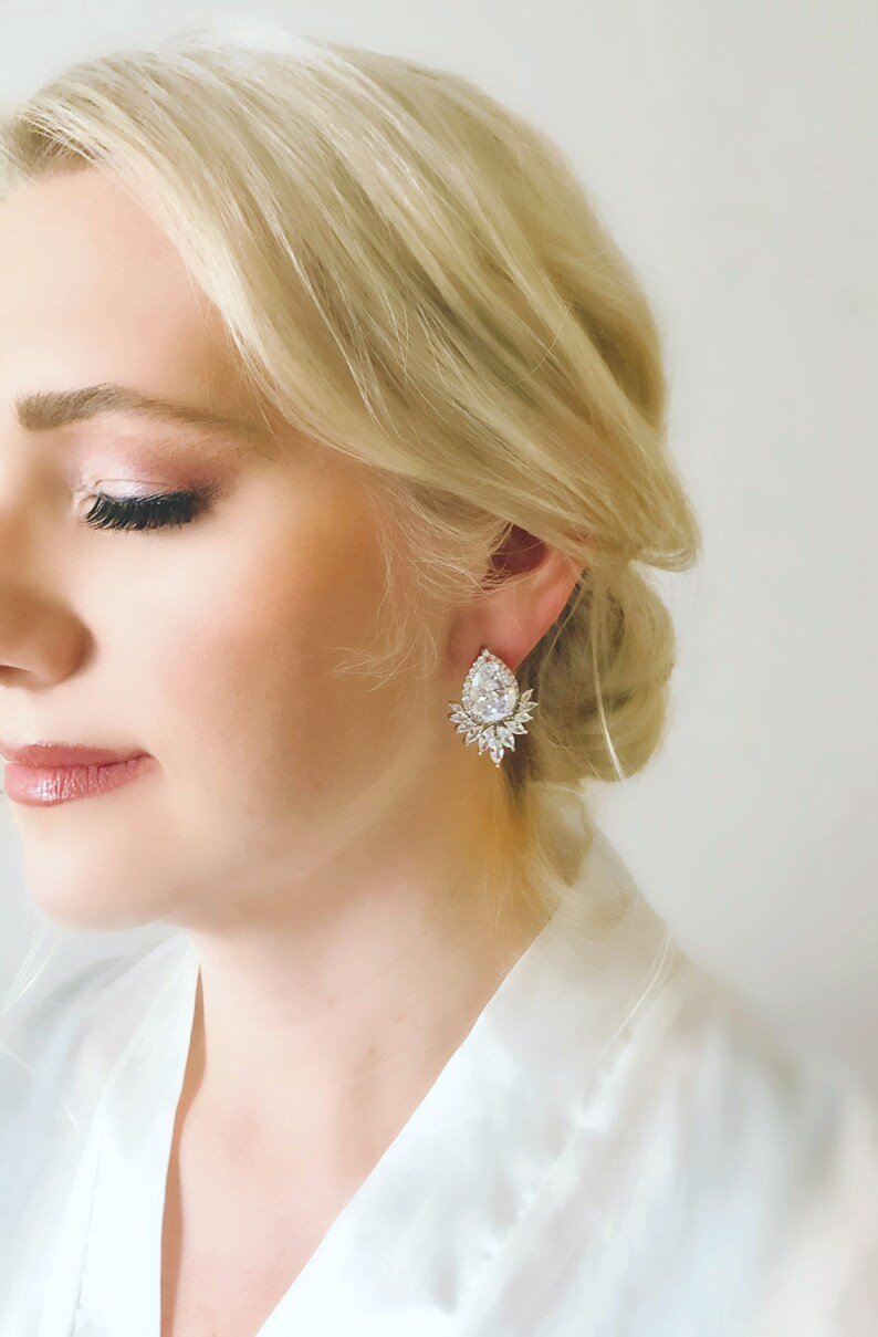 Aretes gota luxury silver - Imagen 2