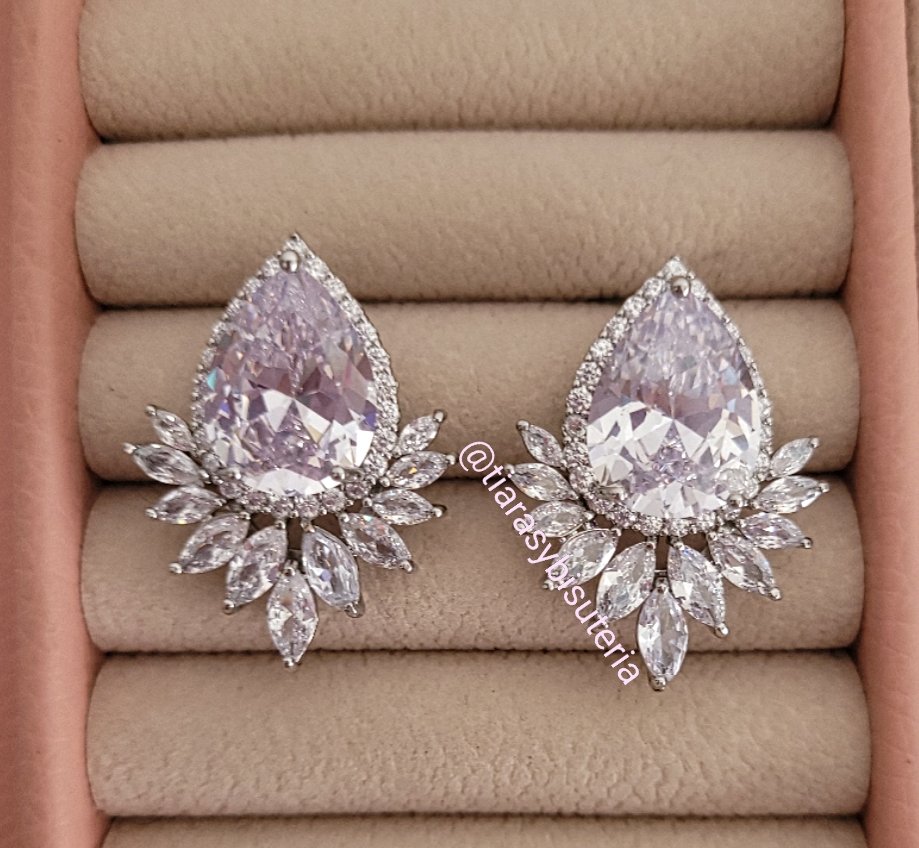 Aretes gota luxury silver - Imagen 3