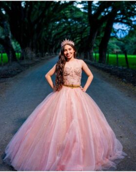 Tiara lady pink gold - Imagen 2
