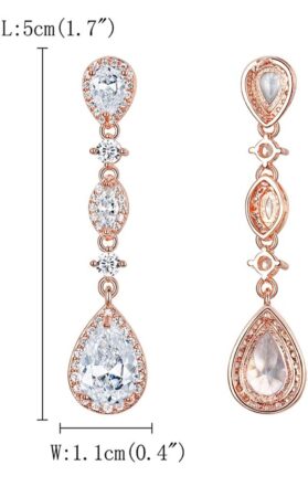 aretes oro rosa duquesa - Imagen 2
