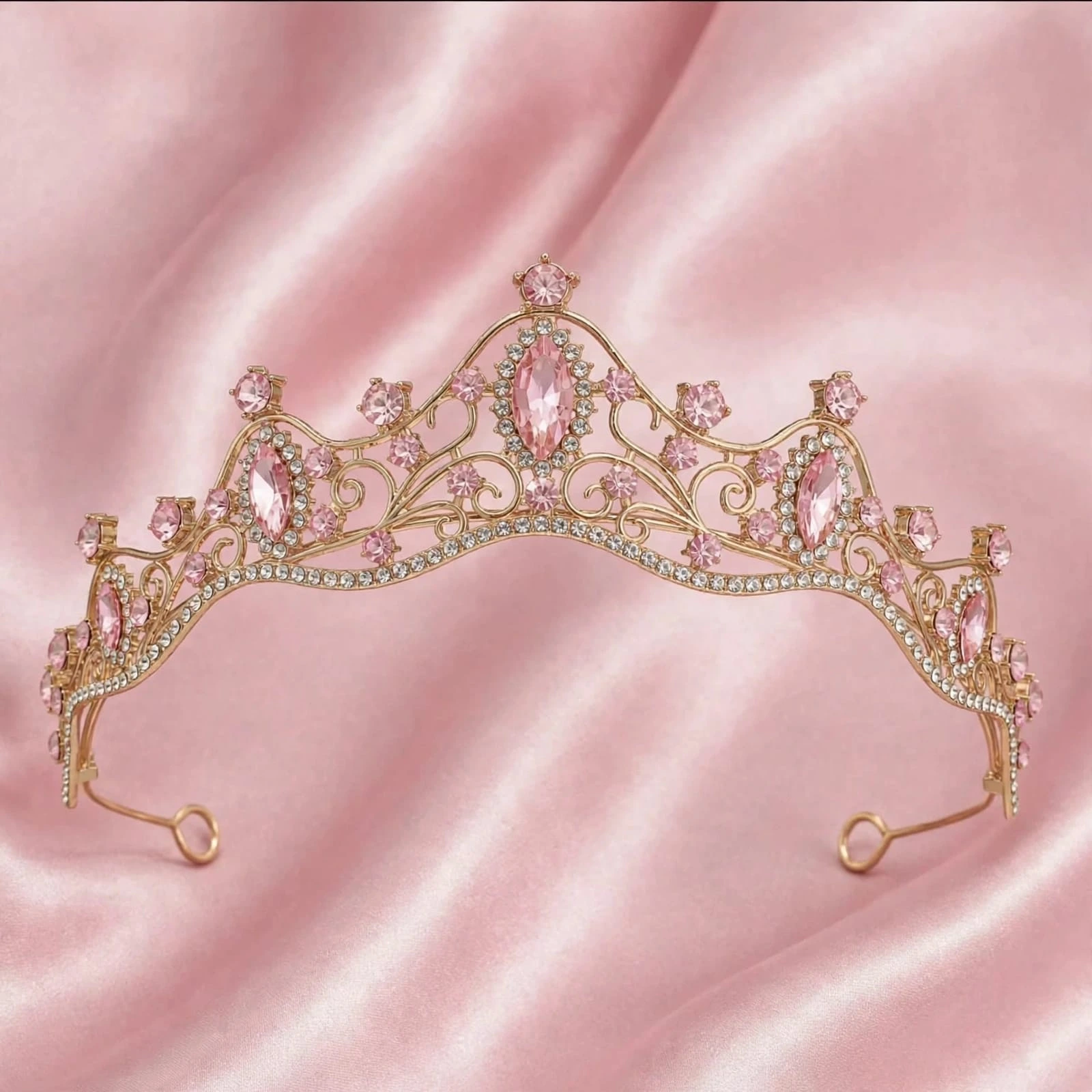 tiara rosa pink gold