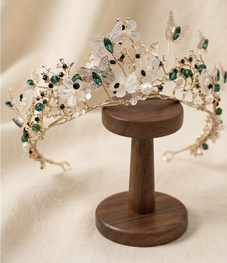 tiara mariposas esmeralda - Imagen 2
