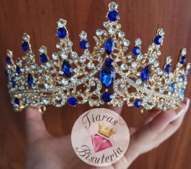 Tiara lady blue gold - Imagen 3