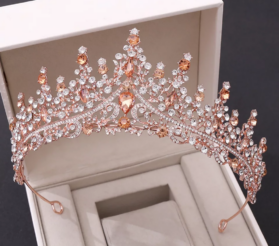 Tiara lady oro rosa peach - Imagen 4