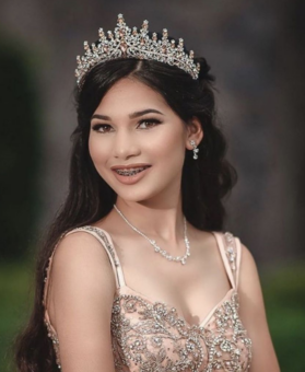 Tiara lady oro rosa peach - Imagen 3