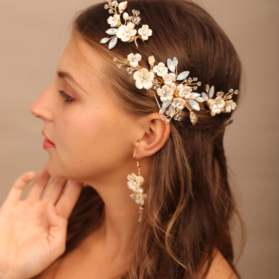 Set de peine y pins flor Gold