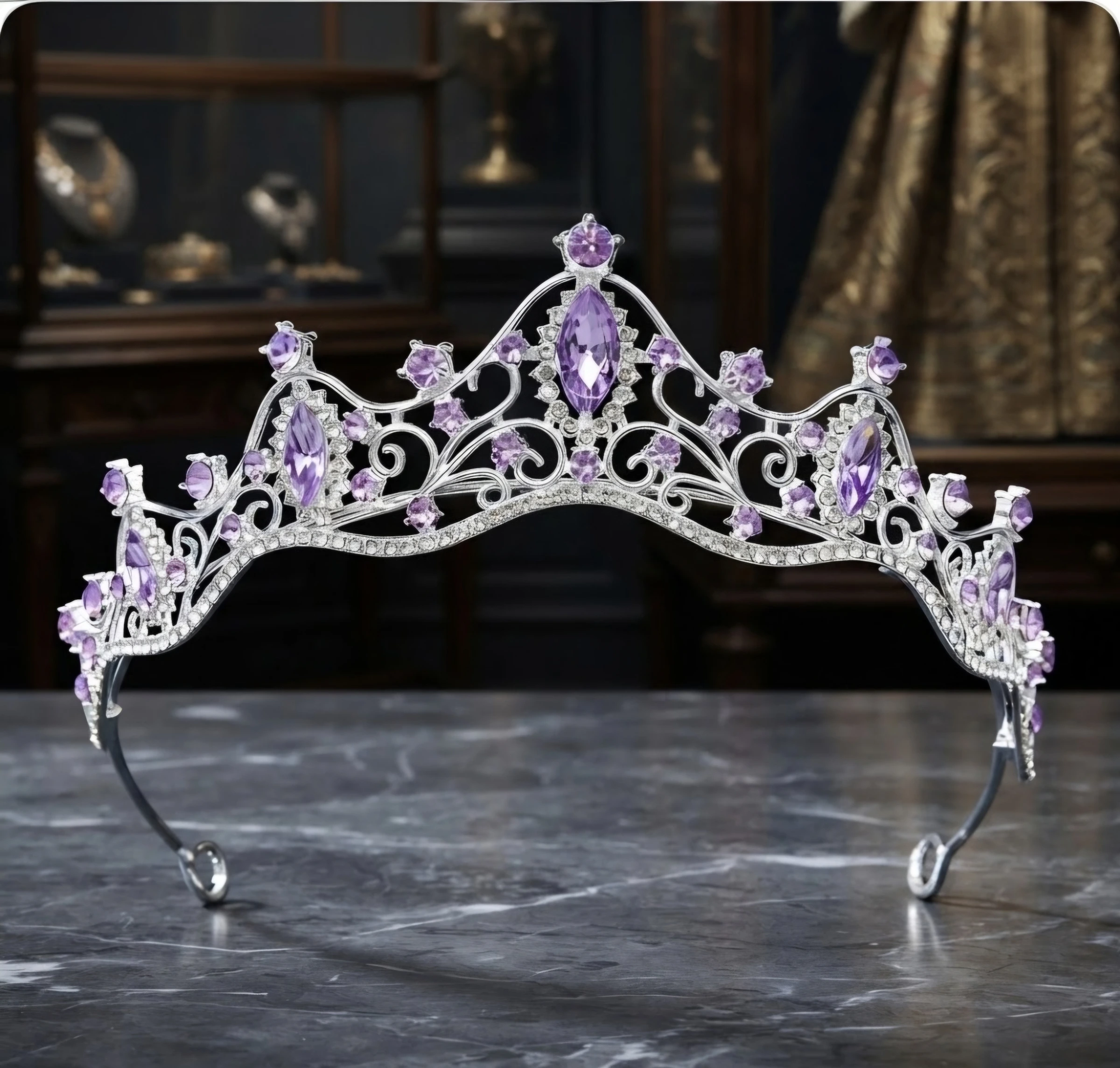 Tiara lila silver - Imagen 2
