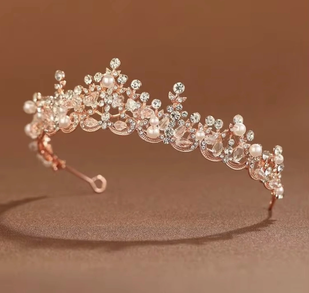 Tiara rose gold cristal - Imagen 3