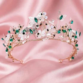tiara mariposas esmeralda